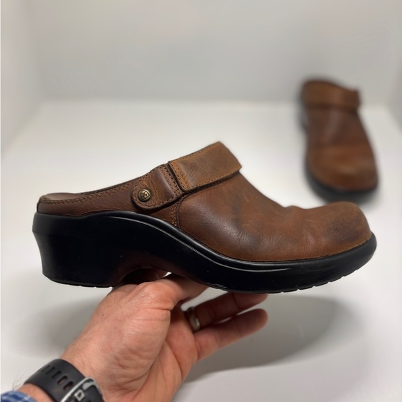 Ariat Brown Leather Clogs Mule Slip On Shoes Women’s 8.5 EU 39.5 - Picture 11 of 14
